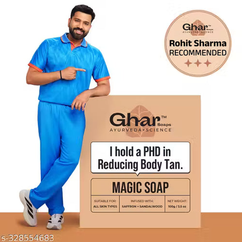 Ghar Soaps Magic Soap | With Saffron And Sandalwood | Tan-Reducing Soap For All Skin Types (100 gm)